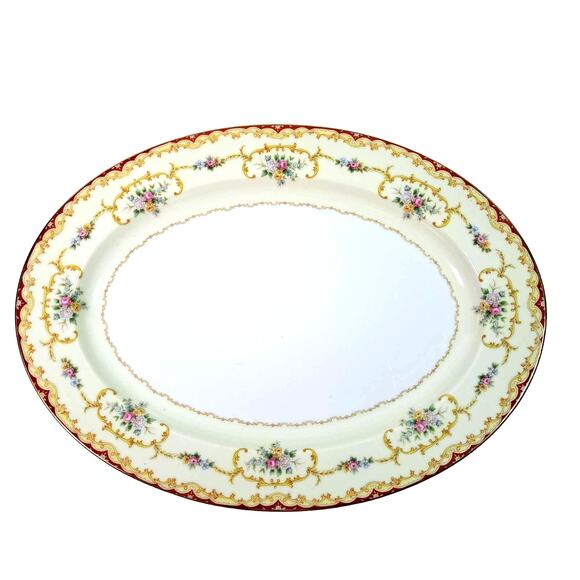Noritake Oradell 588 Made in Japan Large Oval Serving Platter Vintage 1930s - Picture 1 of 7